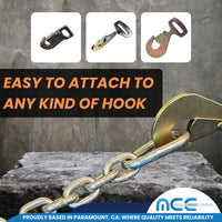 Load image into Gallery viewer, 20&quot; Grade 70 Chain Extension W/ 3&quot; D Ring And Forged Grab Hook
