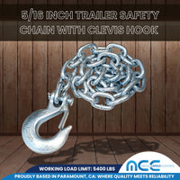 Load image into Gallery viewer, Grade 43 Trailer Safety Chain w/ Clevis Slip Latch Hook
