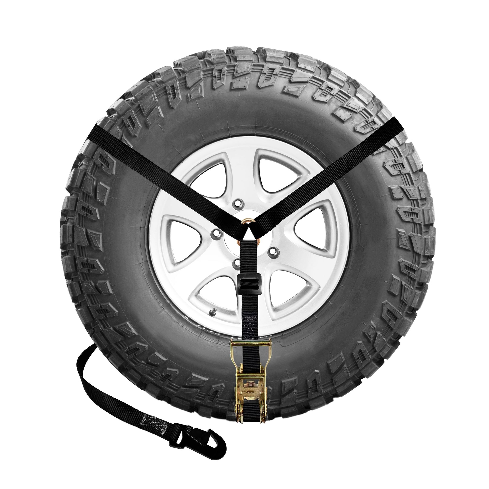 1 Inch 3 Point Spare Tire Ratchet Y Strap