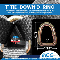 Load image into Gallery viewer, 1&quot; 3-Point Spare Tire Ratchet Y Straps
