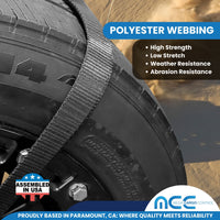 Load image into Gallery viewer, 1&quot; 3-Point Spare Tire Ratchet Y Straps
