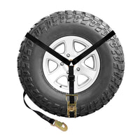 Load image into Gallery viewer, 1&quot; 3-Point Spare Tire Ratchet Y Straps
