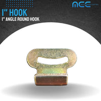 Load image into Gallery viewer, 1&quot; Angled, Round Flat Hook - 1,100 lbs Bs
