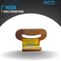 Load image into Gallery viewer, 1&quot; Angled, Round Flat Hook - 1,100 lbs Bs
