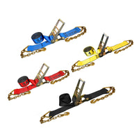 Load image into Gallery viewer, 4&quot; Ratchet Tie Down Strap w/ Chain Extensions

