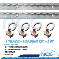 Load image into Gallery viewer, L Track Loading Kit Tie Down System - 2 Tracks + 2 Loading Rings
