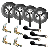Load image into Gallery viewer, Side Mount Wheel Net With Ratchet Snap Hooks - 4 Pack
