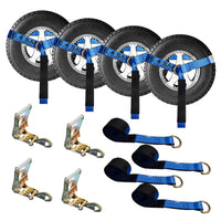 Load image into Gallery viewer, Side Mount Wheel Net With Ratchet Snap Hooks - 4 Pack
