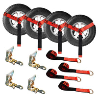 Load image into Gallery viewer, Side Mount Wheel Net With Ratchet Snap Hooks - 4 Pack
