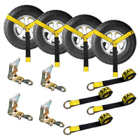 Load image into Gallery viewer, Side Mount Wheel Net With Ratchet Snap Hooks - 4 Pack
