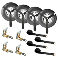 Load image into Gallery viewer, Side Mount Wheel Net With Ratchet Snap Hooks - 4 Pack
