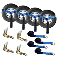 Load image into Gallery viewer, Side Mount Wheel Net With Ratchet Snap Hooks - 4 Pack
