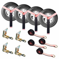 Load image into Gallery viewer, Side Mount Wheel Net With Ratchet Snap Hooks - 4 Pack
