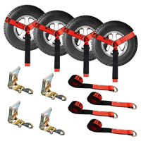 Load image into Gallery viewer, Side Mount Wheel Net With Ratchet Snap Hooks - 4 Pack
