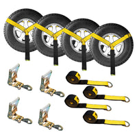 Load image into Gallery viewer, Side Mount Wheel Net With Ratchet Snap Hooks - 4 Pack
