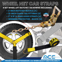 Load image into Gallery viewer, Side Mount Wheel Net With Ratchet and Chain Extensions - 4 Pack
