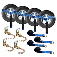 Load image into Gallery viewer, Side Mount Wheel Net With Ratchet and Chain Extensions - 4 Pack
