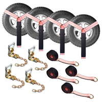 Load image into Gallery viewer, Side Mount Wheel Net With Ratchet and Chain Extensions - 4 Pack
