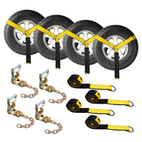 Load image into Gallery viewer, Side Mount Wheel Net With Ratchet and Chain Extensions - 4 Pack
