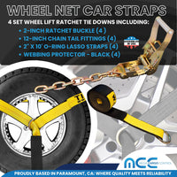 Load image into Gallery viewer, Side Mount Wheel Net With Ratchet and Chain Extensions - 4 Pack
