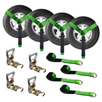 Load image into Gallery viewer, Side Mount Wheel Net With Ratchet Tube J Hooks - 4 Pack
