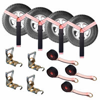 Load image into Gallery viewer, Side Mount Wheel Net With Ratchet Tube J Hooks - 4 Pack
