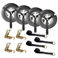 Load image into Gallery viewer, USA Side Mount Wheel Net With Ratchet Swivel J Hook - 4 Pack
