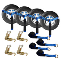 Load image into Gallery viewer, USA Side Mount Wheel Net With Ratchet Swivel J Hook - 4 Pack
