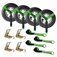 Load image into Gallery viewer, USA Side Mount Wheel Net With Ratchet Swivel J Hook - 4 Pack
