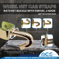 Load image into Gallery viewer, USA Side Mount Wheel Net With Ratchet Swivel J Hook - 4 Pack
