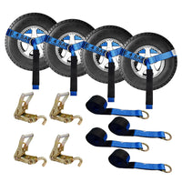 Load image into Gallery viewer, USA Side Mount Wheel Net With Ratchet Swivel J Hook - 4 Pack
