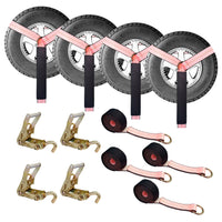 Load image into Gallery viewer, USA Side Mount Wheel Net With Ratchet Swivel J Hook - 4 Pack
