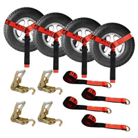 Load image into Gallery viewer, USA Side Mount Wheel Net With Ratchet Swivel J Hook - 4 Pack
