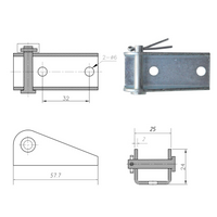 Load image into Gallery viewer, Todco-Style Box Truck Cable Anchor Bracket (Large)
