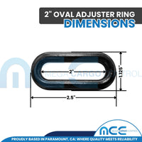 Load image into Gallery viewer, 2&quot; Oval Black-Coated Ring Adjuster
