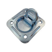Load image into Gallery viewer, Recessed Square Pan Floor Mount D Rings - Zinc-Plated
