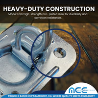 Load image into Gallery viewer, Recessed Square Pan Floor Mount D Rings - Zinc-Plated
