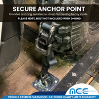 Load image into Gallery viewer, Recessed Square Pan Floor Mount D Rings - Zinc-Plated
