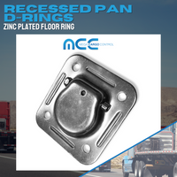 Load image into Gallery viewer, Recessed Square Pan Floor Mount D Rings - Zinc-Plated
