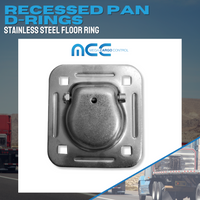 Load image into Gallery viewer, Recessed Square Pan Floor Mount D Rings - Stainless Steel
