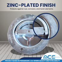 Load image into Gallery viewer, Rotating Recessed Floor Mount D Rings - Zinc-Plated
