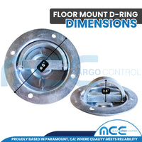 Load image into Gallery viewer, Rotating Recessed Floor Mount D Rings - Zinc-Plated

