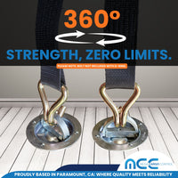 Load image into Gallery viewer, Rotating Recessed Floor Mount D Rings - Zinc-Plated
