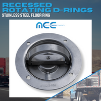 Load image into Gallery viewer, Rotating Recessed Floor Mount D Rings - Stainless Steel
