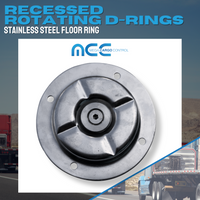 Load image into Gallery viewer, Rotating Recessed Floor Mount D Rings - Stainless Steel

