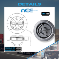 Load image into Gallery viewer, Rotating Recessed Floor Mount D Rings - Stainless Steel
