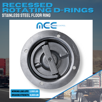 Load image into Gallery viewer, Rotating Recessed Floor Mount D Rings - Stainless Steel
