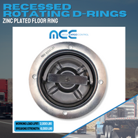 Load image into Gallery viewer, Rotating Recessed Floor Mount D Rings - Zinc-Plated
