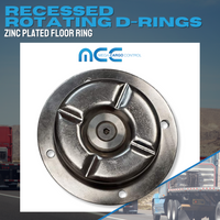 Load image into Gallery viewer, Rotating Recessed Floor Mount D Rings - Zinc-Plated
