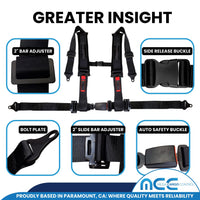 Load image into Gallery viewer, 2&quot; Racing Harness - 4 Point Safety Belt (Push-Release Button)

